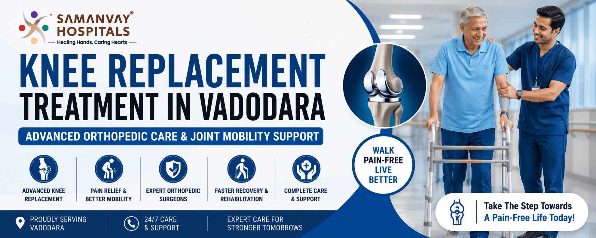 Knee Replacement Treatment In Vadodara – Advanced Orthopedic Care & Joint Mobility Support