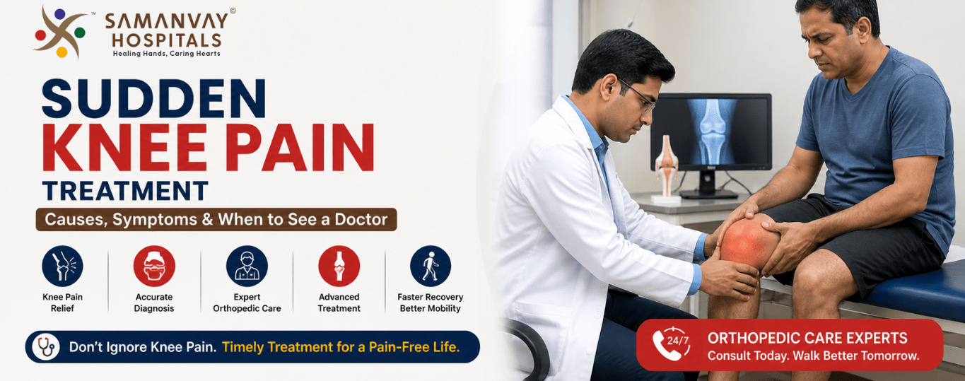 Sudden Knee Pain Treatment – Causes, Symptoms & When to See a Doctor