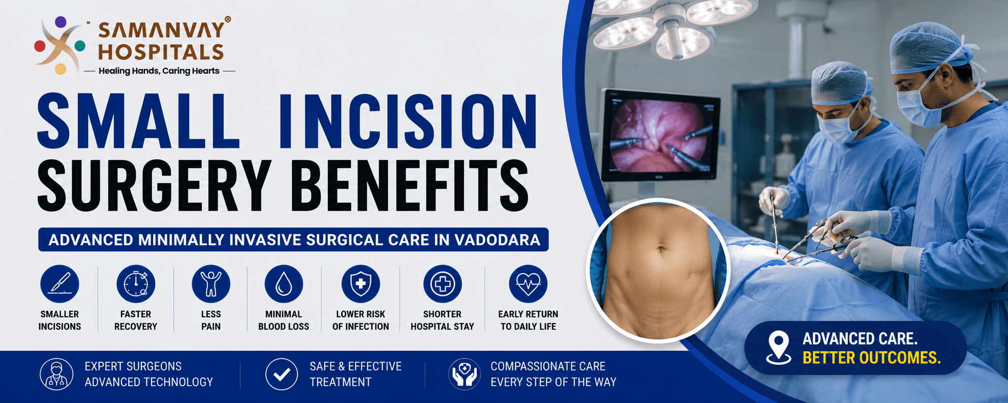 Small Incision Surgery Benefits – Advanced Minimally Invasive Surgical Care In Vadodara