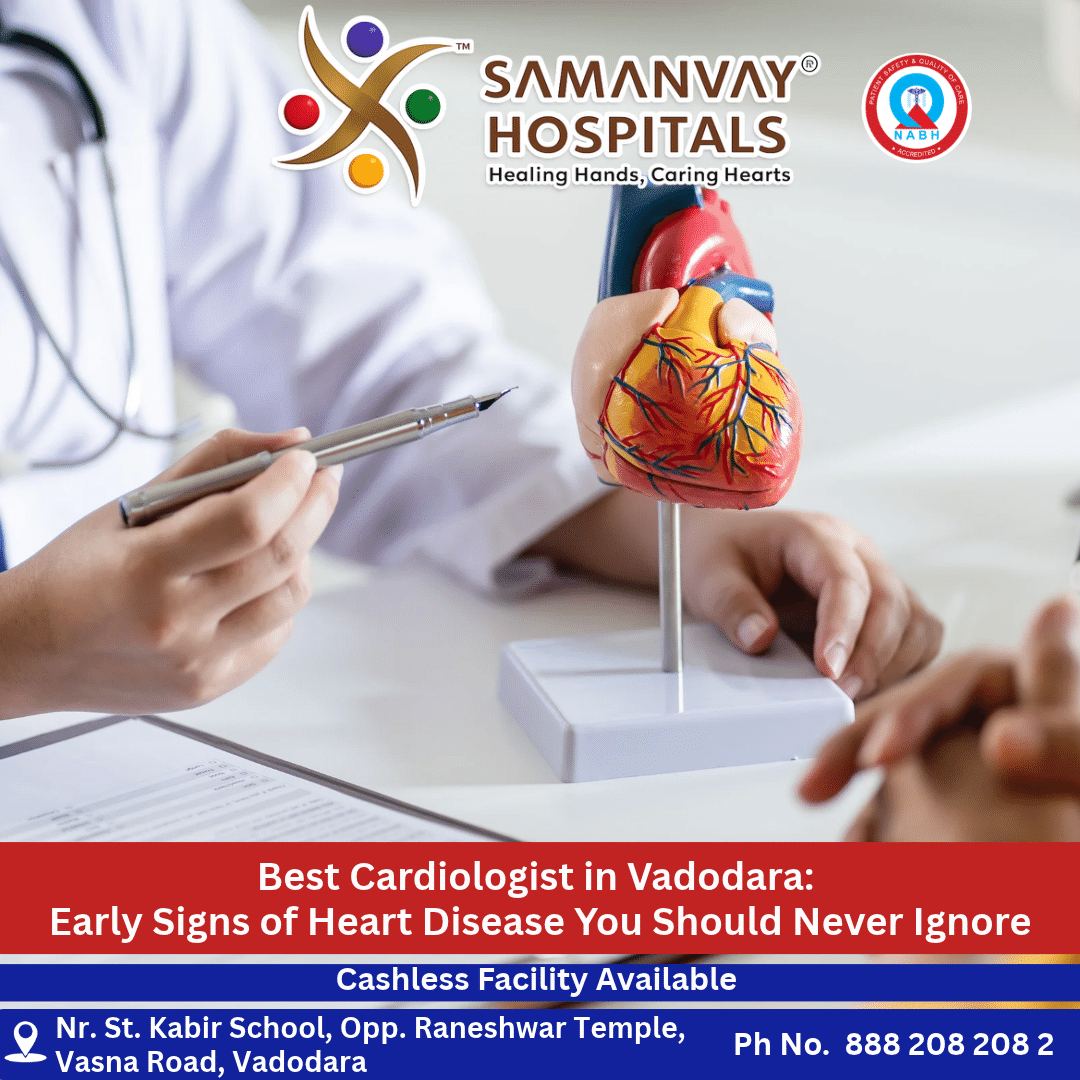 Cardiologist in Vadodara discussing heart disease warning signs